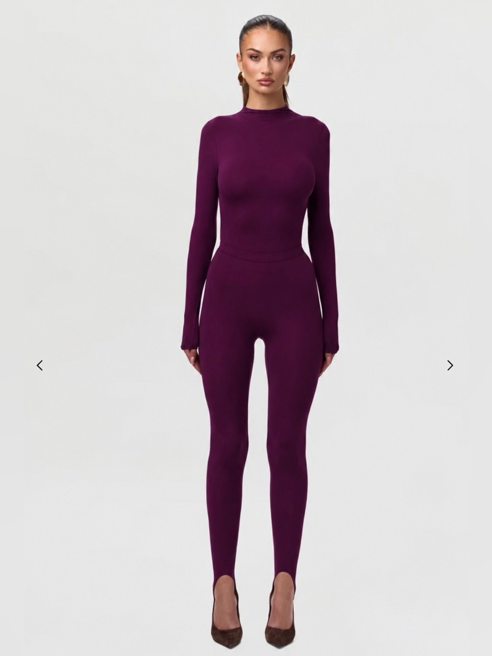 Naked Wardrobe Naked Stirrup Legging Dark Berry